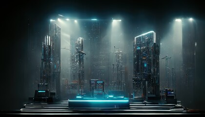 Poster - A new concept for the development of the laboratory of the future. 3D rendering