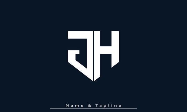 Alphabet letters Initials Monogram logo JH , HJ