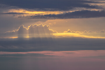 sky replacement sun rays pink