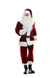 © New Africa - Full length portrait of Santa Claus walking on white background