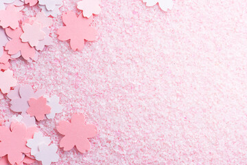 Wall Mural - cherry blossom background image. cherry blossom pastel pink abstract background fading into white. s