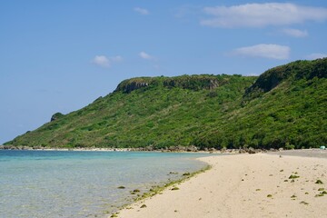 Wall Mural - The beautiful view of Aragusuke Beach in Miyakojima.