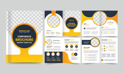 Wall Mural - Corporate business presentation backgrounds design template and page layout design for brochure, book, magazine, annual report and company profile, graphic elements design concept For Business.