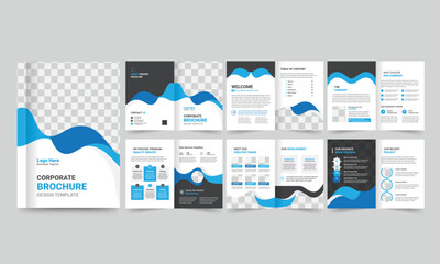 Wall Mural - Corporate business presentation backgrounds design template and page layout design for brochure, book, magazine, annual report and company profile, graphic elements design concept For Business.