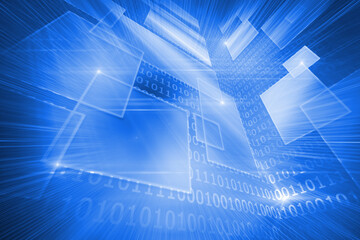 Poster - Shiny technological background