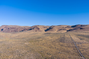 Poster - Aerial view of a dirt road at Thacker Pass Nevada.