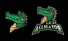 Angry Alligator Crocodile E-sports Mascot Logo.
