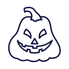 Wall Mural - halloween pumpkin icon linear