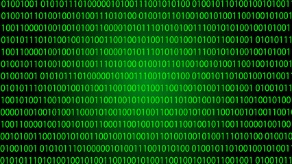 black binary on black background concept: binary code 0101 concept: binary code number. concept illu