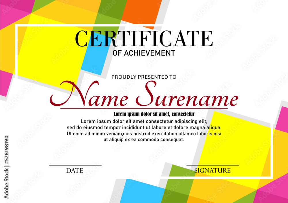 Modern employee of the month certificate Stock Vector | Adobe Stock