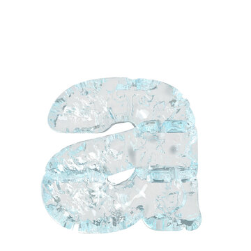 Symbol made of ice. letter a