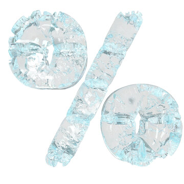 Symbol 3d made of ice