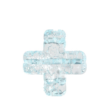 Symbol 3d made of ice