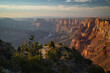 Grand canyon in the evening, before sunset, desert view point