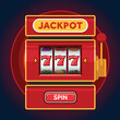 Jackpot red slot machine game. Win 777 jackpot. Lucky seven. Casino vegas game. Jackpot triple seven