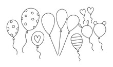 Balloon Doodle Collection,hand Drawn Balloons 