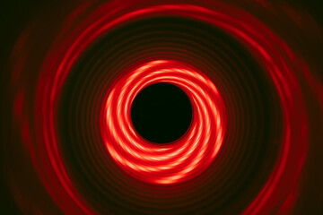 Aufkleber - Beautiful abstract swirl tunnel with red neon light on a background pttern textured for deisgn.