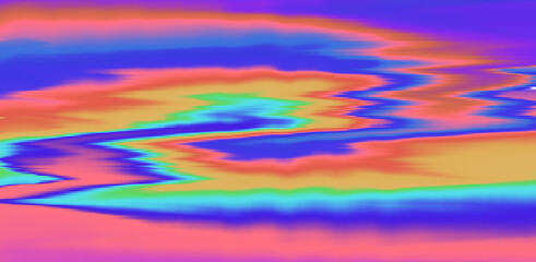 Aufkleber - Glitched and distorted background with pixel sorting effect. Analog TV or computer screen.