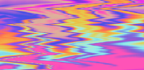Aufkleber - Glitched and distorted texture of a broken computer screen.