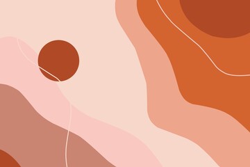 Poster - Abstract creative background of illustrations in minimal trendy style