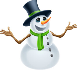 Sticker - Fun Christmas Snowman