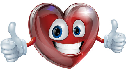 Wall Mural - Heart mascot graphic