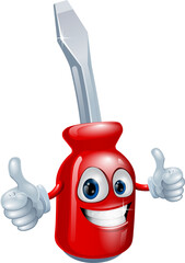 Canvas Print - Screwdriver mascot character