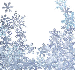 Wall Mural - Christmas snowflakes background