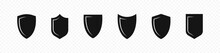 Shield Vector Icons. Protection Symbol Collection. Different Shield Shapes. Defence Sign Set. Vector Graphic Icons