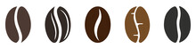 Coffee Beans Logo. Isolated Coffe Beans On White Background