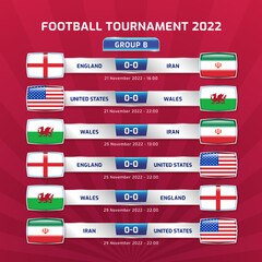 Scoreboard broadcast sport soccer and football championship tournament GROUP B