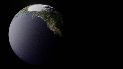 3d world with a black background that revolves around itself