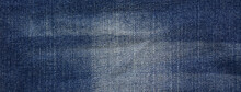Photo Of Dark Blue Jeans Fabric, Detailed Denim Background, Texture