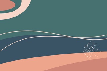 Poster - Abstract creative background of illustrations in minimal trendy style