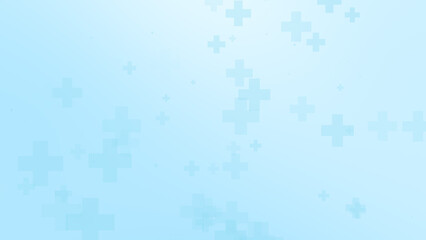 Poster - Abstract medical white blue cross pattern background.