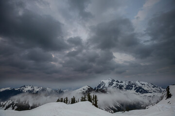 Canvas Print - Winter mountains