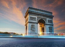 Arc De Triomphe At Night