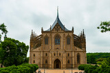 Fototapeta Londyn - Church of St. Barbara (also called St. Barbara Cathedral) in Kutna Hora (Czech Republic) is a Gothic church consecrated to St. Barbara, patron saint of miners. Its unique design with a three-tent roof