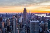 Fototapeta  - New York City Skyline at sunset