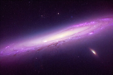 Wall Mural - galaxy in deep space. colorful andromeda galaxy. astronomy background with stars. celestial, comsic 