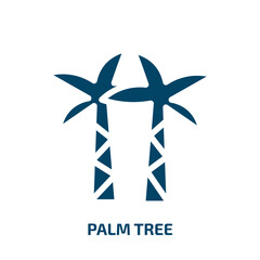 Poster - palm tree vector icon. palm tree, palm, summer filled icons from flat nature concept. Isolated black glyph icon, vector illustration symbol element for web design and mobile apps