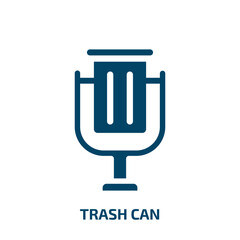 Poster - trash can vector icon. trash can, basket, bin filled icons from flat city park concept. Isolated black glyph icon, vector illustration symbol element for web design and mobile apps