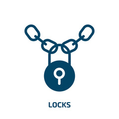 Poster - locks vector icon. locks, lock, business filled icons from flat circus concept. Isolated black glyph icon, vector illustration symbol element for web design and mobile apps