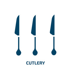 Poster - cutlery vector icon. cutlery, lunch, eat filled icons from flat thanksgiving concept. Isolated black glyph icon, vector illustration symbol element for web design and mobile apps