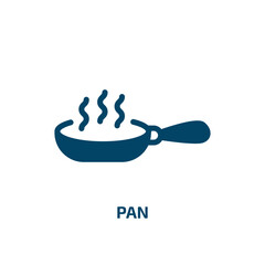 Poster - pan vector icon. pan, food, spoon filled icons from flat thanksgiving concept. Isolated black glyph icon, vector illustration symbol element for web design and mobile apps