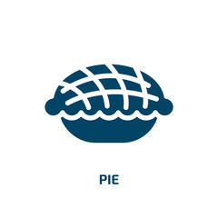 Poster - pie vector icon. pie, chart, arrow filled icons from flat thanksgiving concept. Isolated black glyph icon, vector illustration symbol element for web design and mobile apps