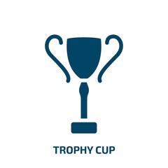 Poster - trophy cup vector icon. trophy cup, championship, trophy filled icons from flat horses concept. Isolated black glyph icon, vector illustration symbol element for web design and mobile apps