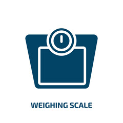 Poster - weighing scale vector icon. weighing scale, scale, balance filled icons from flat pretty concept. Isolated black glyph icon, vector illustration symbol element for web design and mobile apps