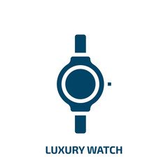 Poster - luxury watch vector icon. luxury watch, watch, luxury filled icons from flat beautiful concept. Isolated black glyph icon, vector illustration symbol element for web design and mobile apps