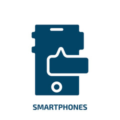 Poster - smartphones vector icon. smartphones, smartphone, smart filled icons from flat marketing & seo concept. Isolated black glyph icon, vector illustration symbol element for web design and mobile apps